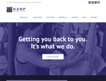 Tablet Screenshot of karprehab.com